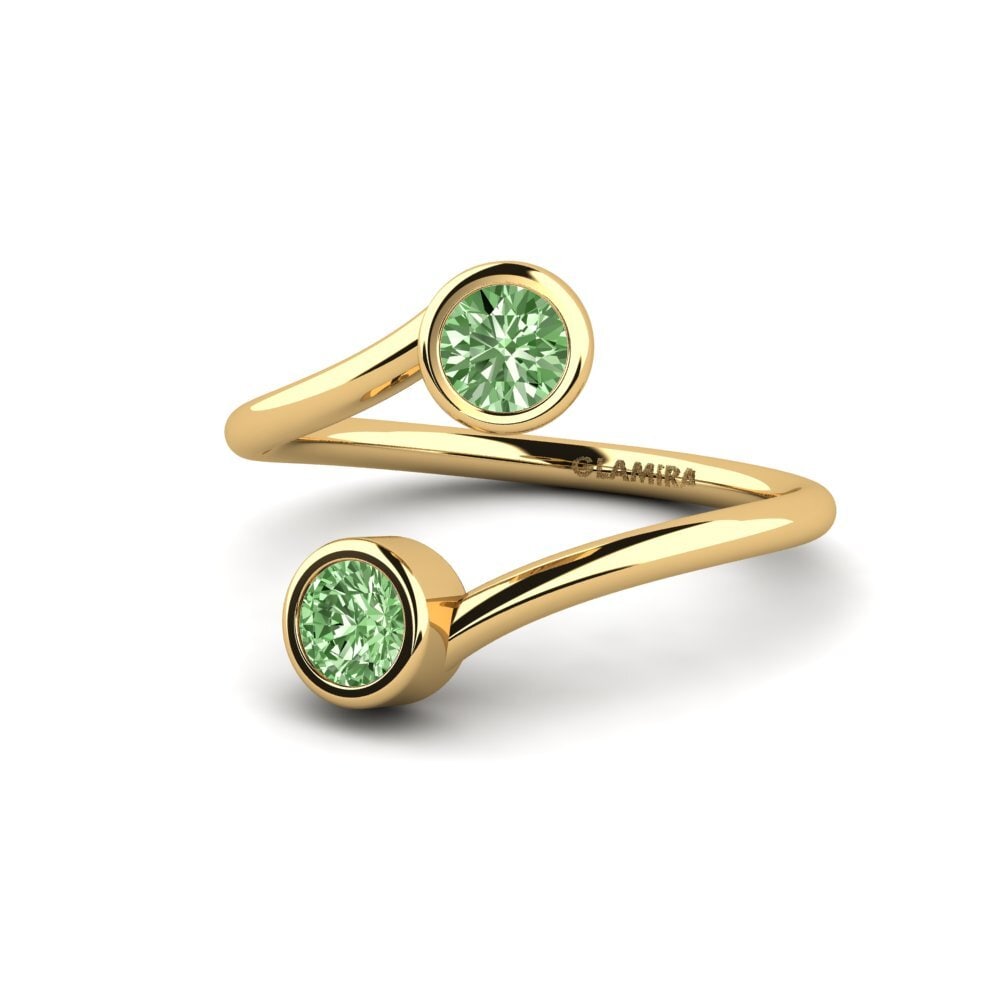 Grüner Diamant Verlobungsring Bally