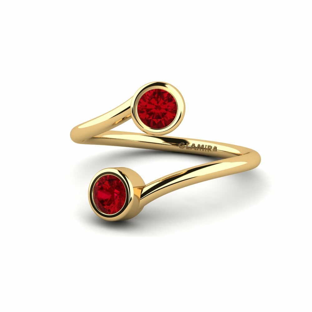 Zircone Rouge Bague de fiançailles Bally