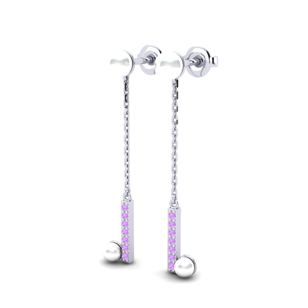 Weißgold 750 Amethyst Damen ohrring Baltas