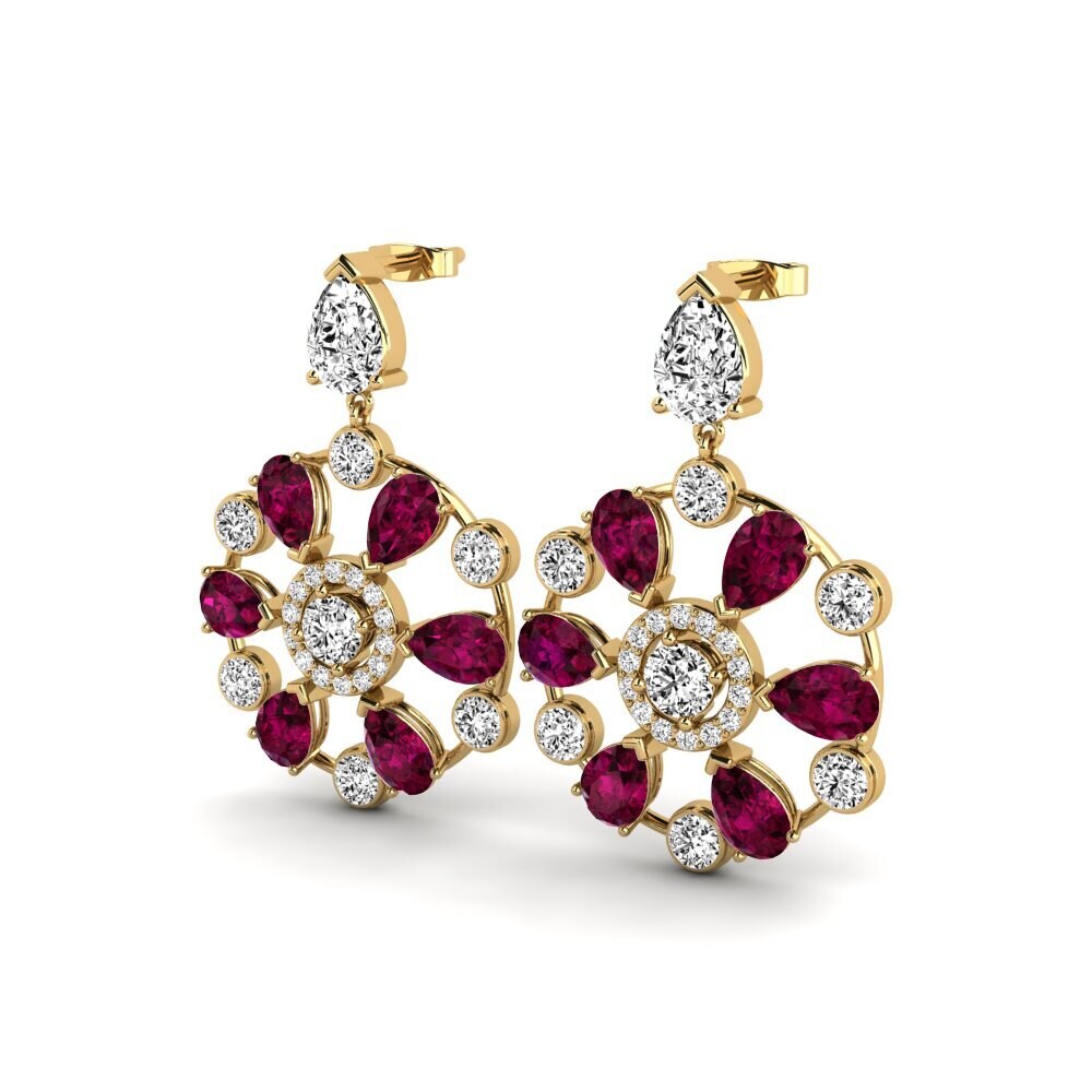 Rhodolite Garnet Women's Earring Bandah