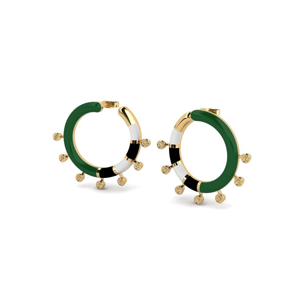 Brown Diamond Women's Earring Bandeja