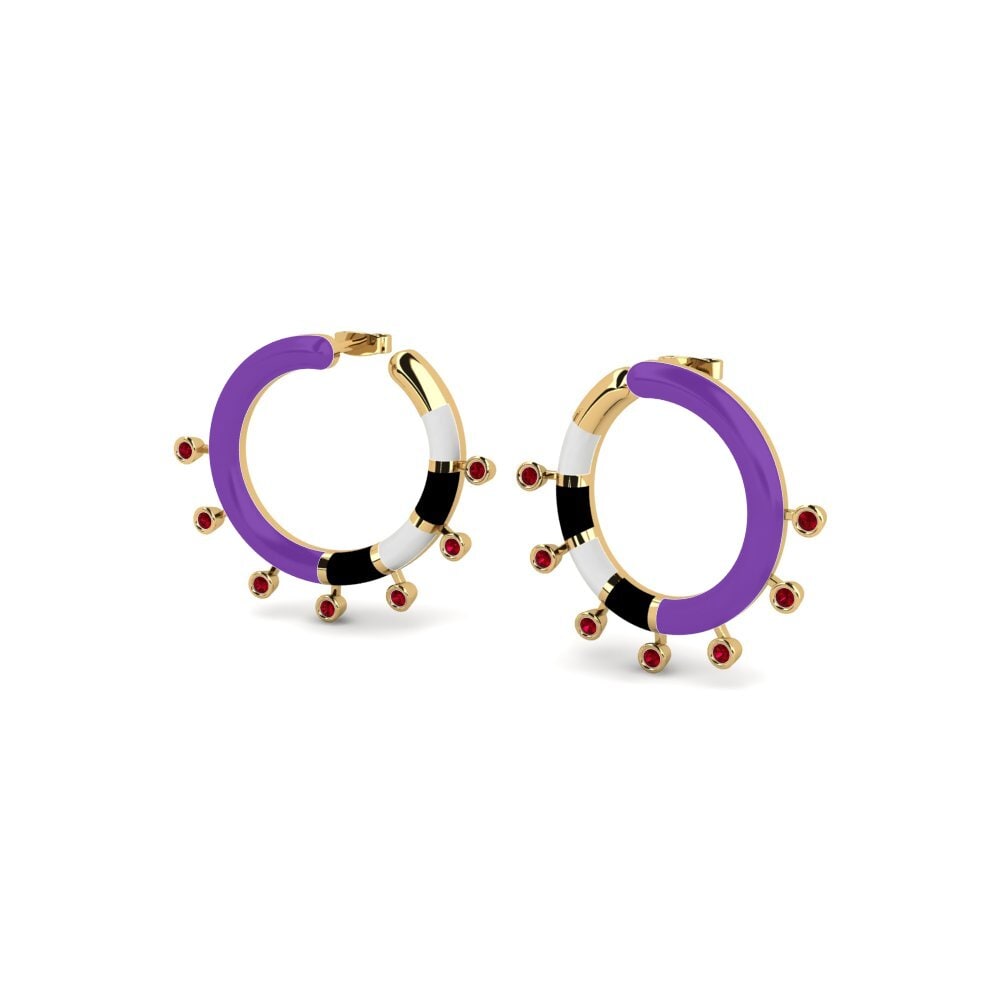 Red Zirconia Women's Earring Bandeja