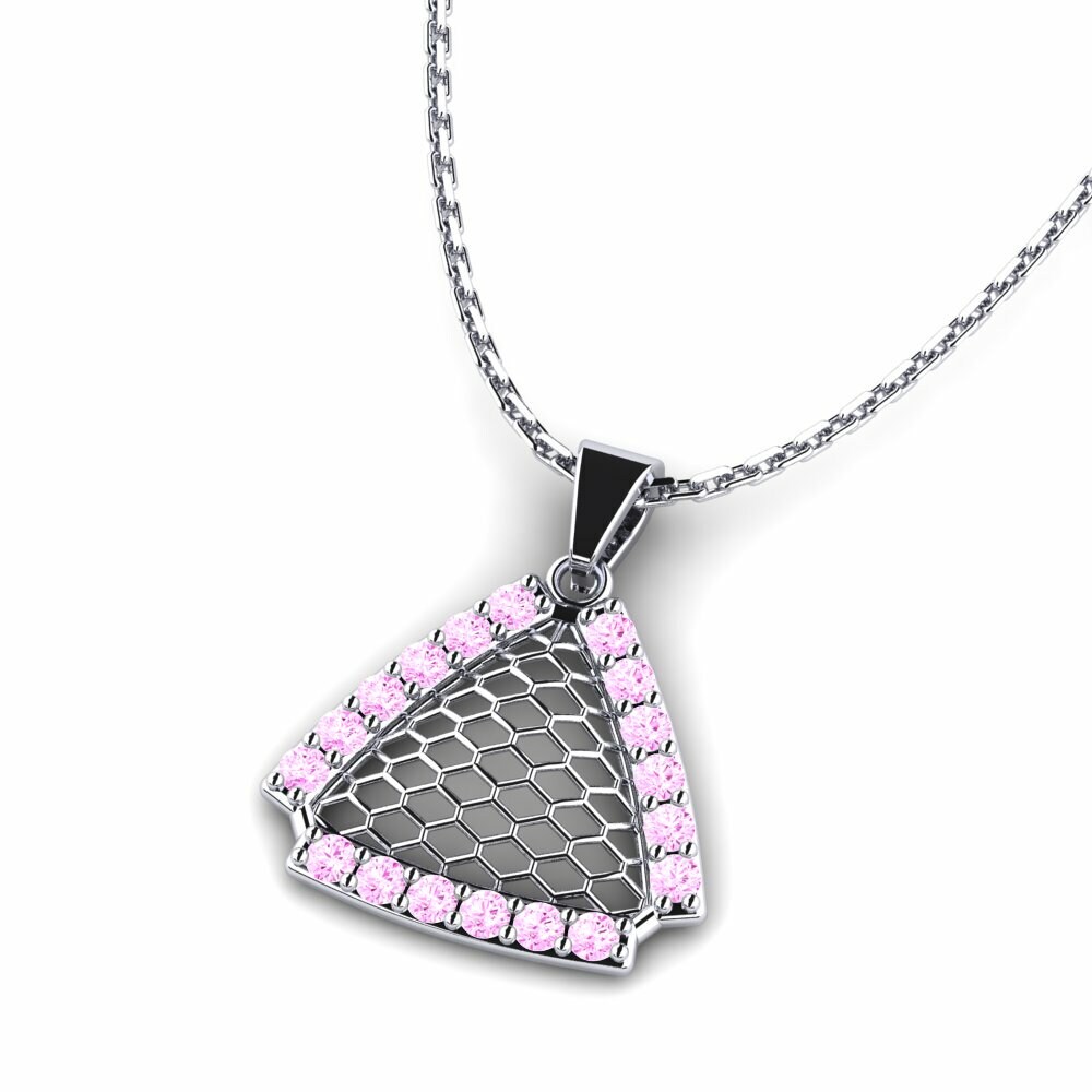 Pink Sapphire Women's Pendant Bandsawn
