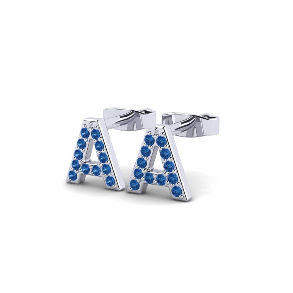 Dark Blue Zirconia Women's Earring Barbra A