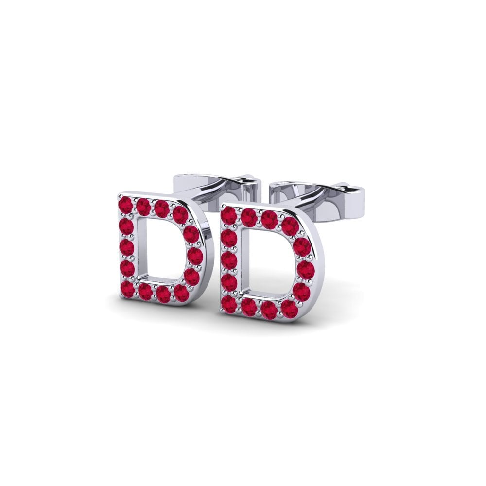 Rubis Boucle d'oreille femme Barbra D