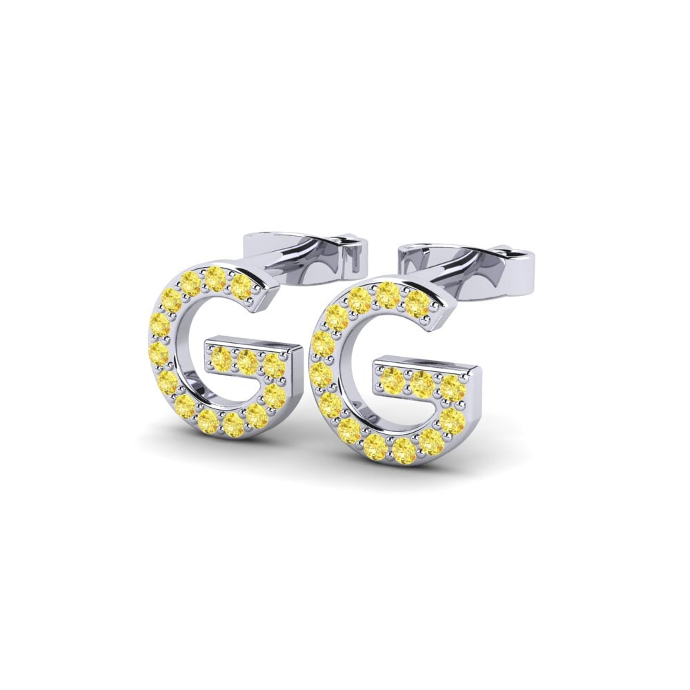 Yellow Sapphire Women's Earring Barbra G