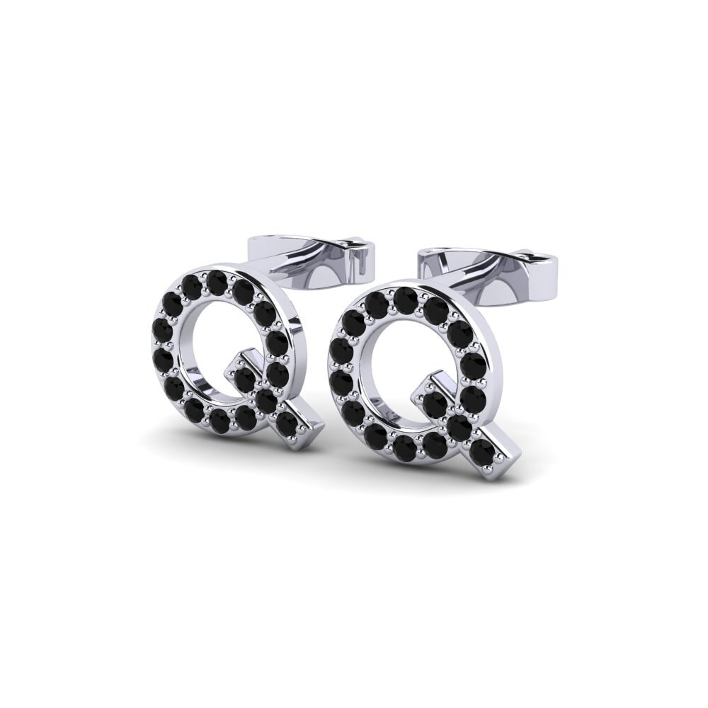 Black Sapphire Women's Earring Barbra Q