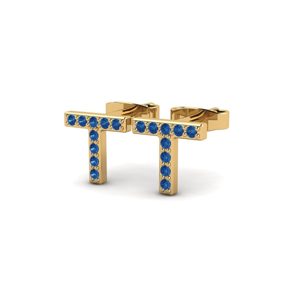 Dark Blue Zirconia Women's Earring Barbra T
