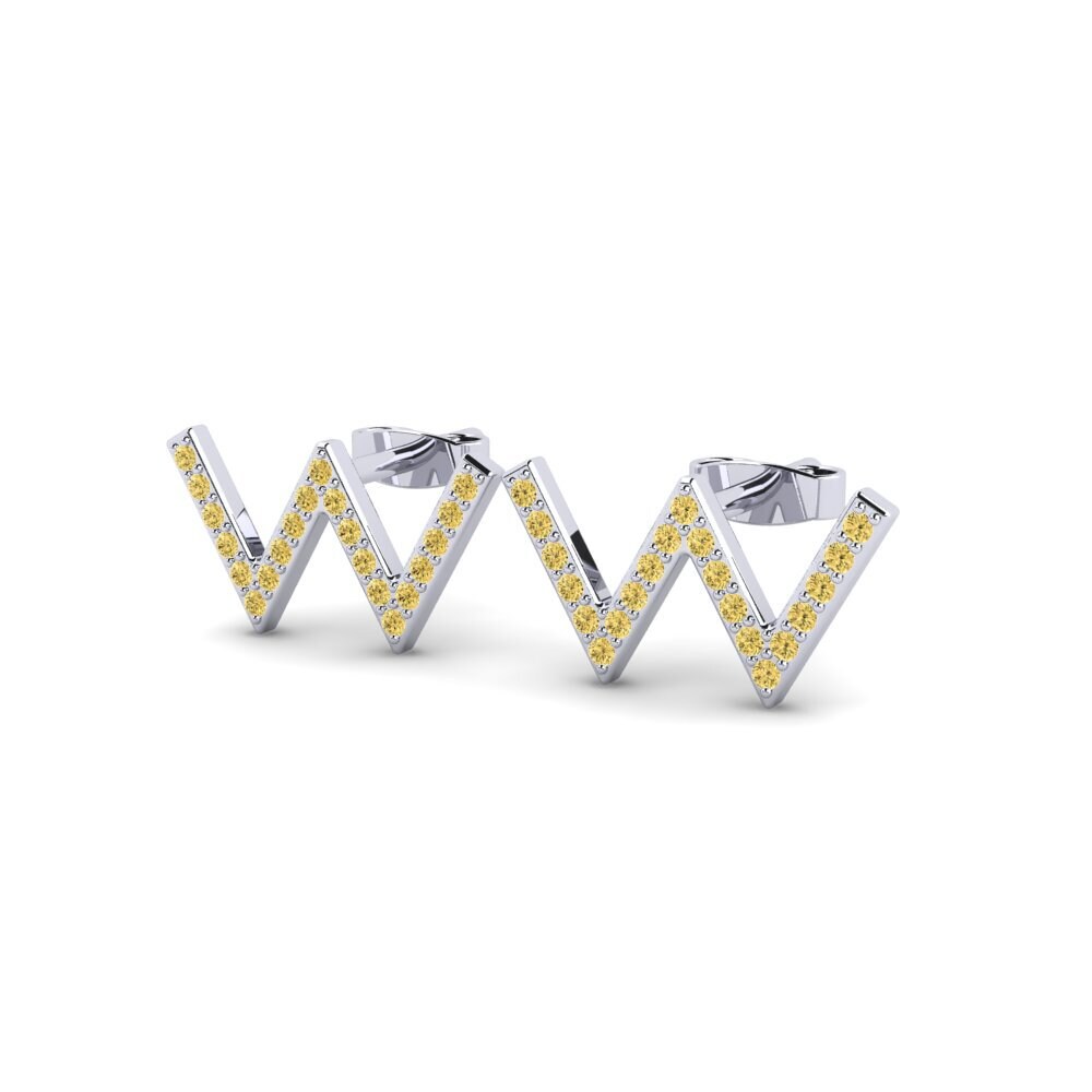 Yellow Diamond Women's Earring Barbra W