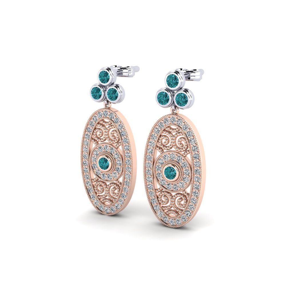 Blue Diamond Women's Earring Barka