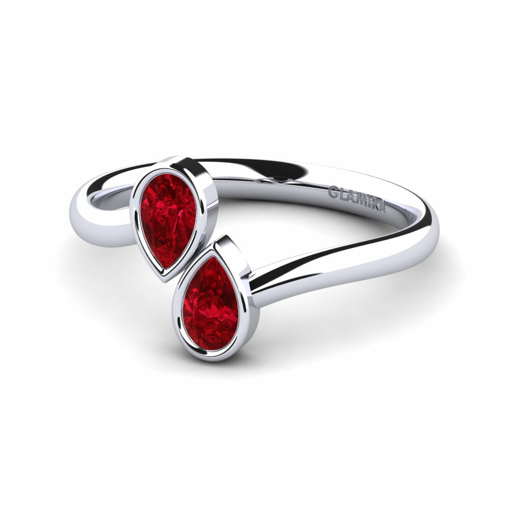 Zircone Rouge Bague de fiançailles Barnie
