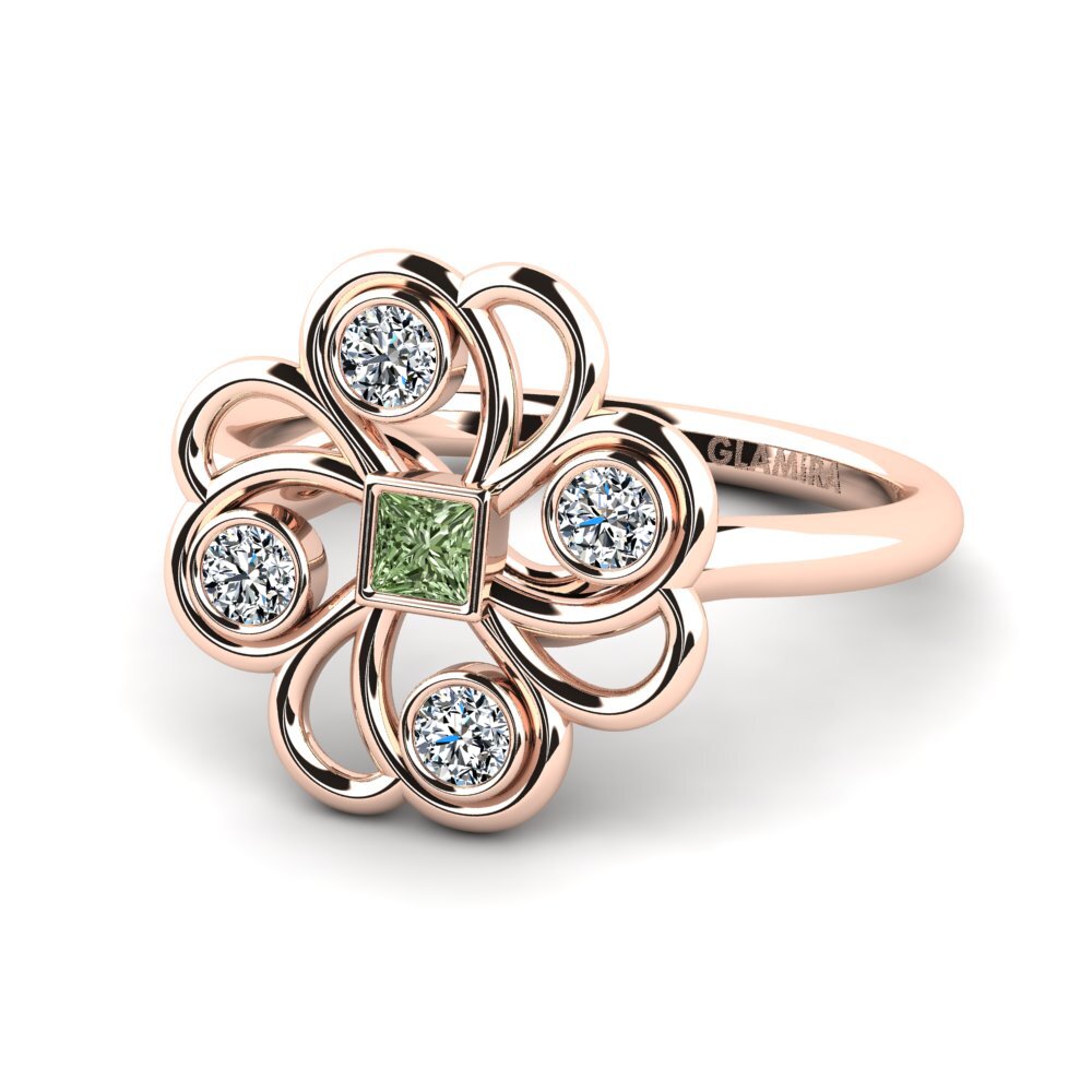 Diamante Verde Anillo Barricade