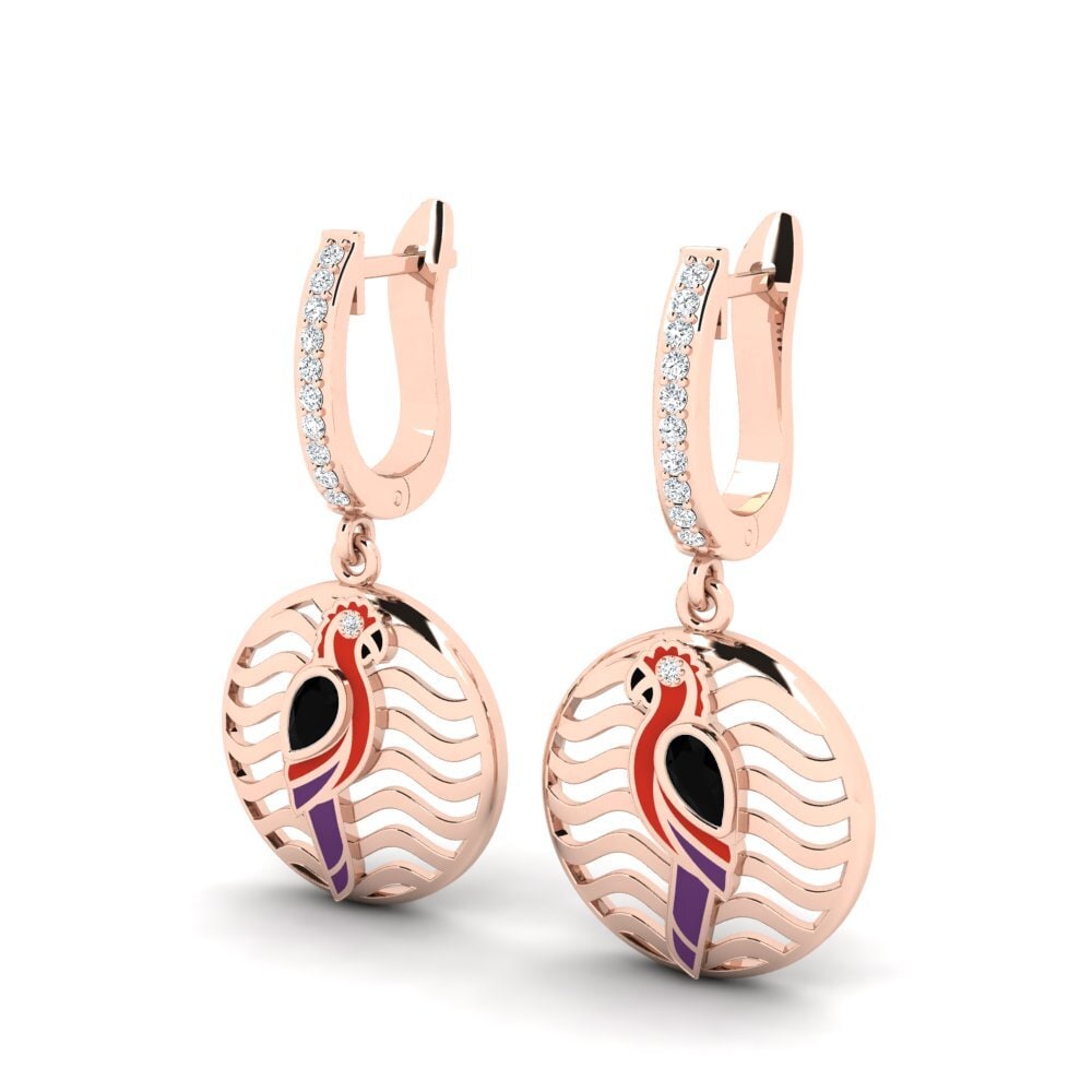 14k Oro Rosa Pendiente de mujer Barstow
