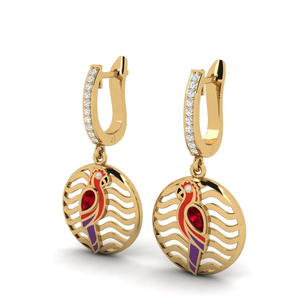 Red Zirconia Women's Earring Barstow