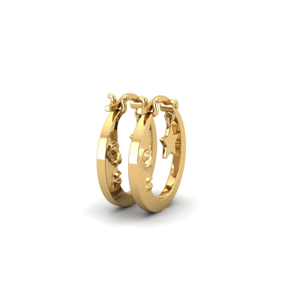 9k Oro Amarillo Pendientes Bartelt