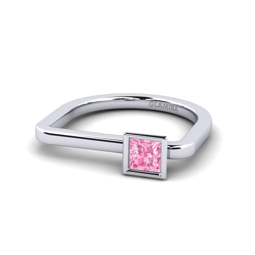 Princesa Zafiro Rosado Anillo Basicprinces