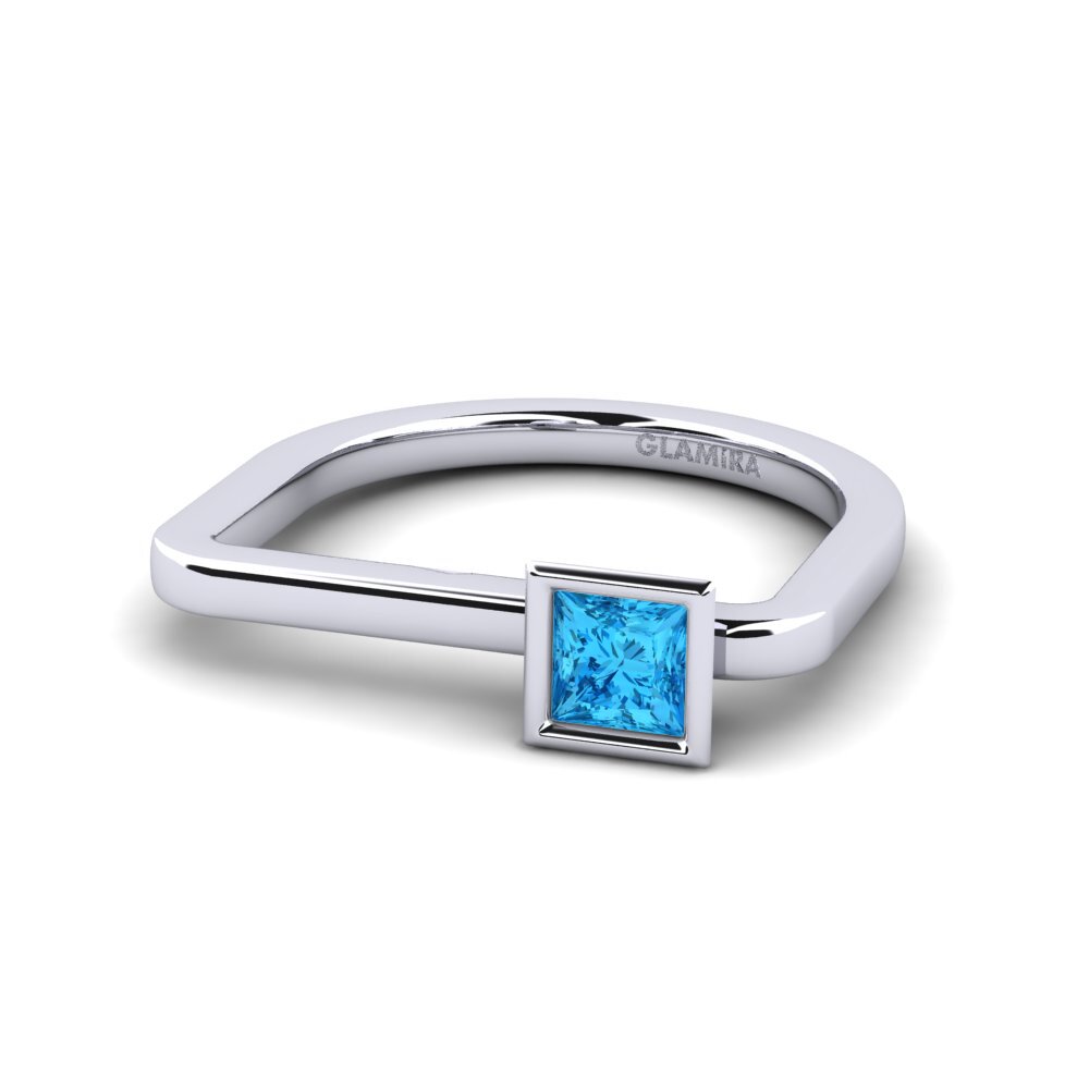 Princesa Topacio azul Anillo Basicprinces