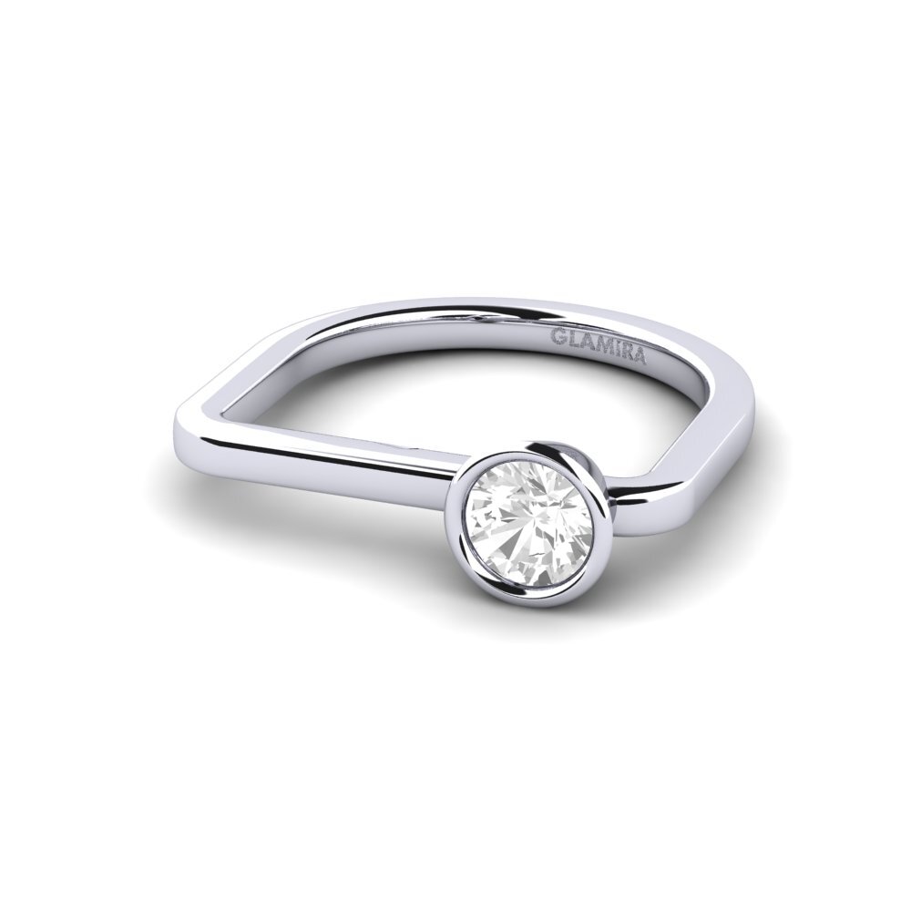White sapphire Ring Basicround