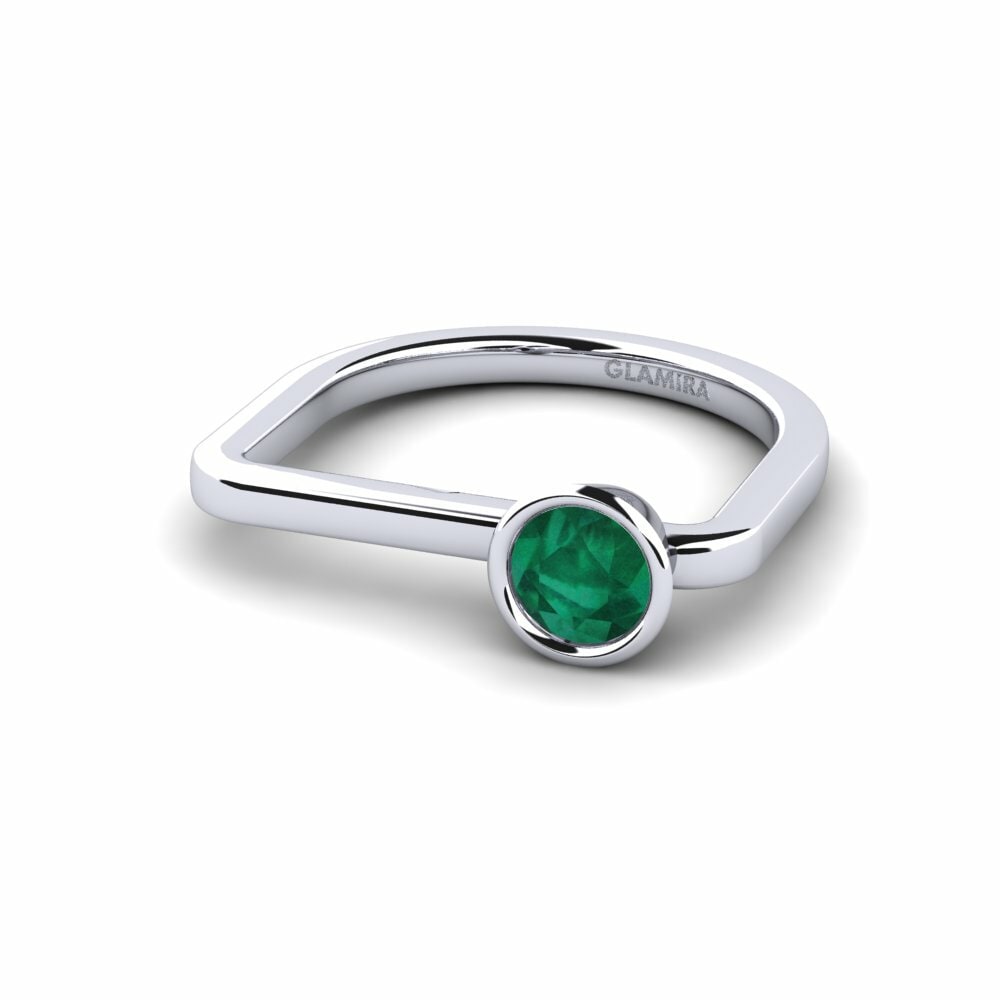 Anillo Basicround Esmeralda