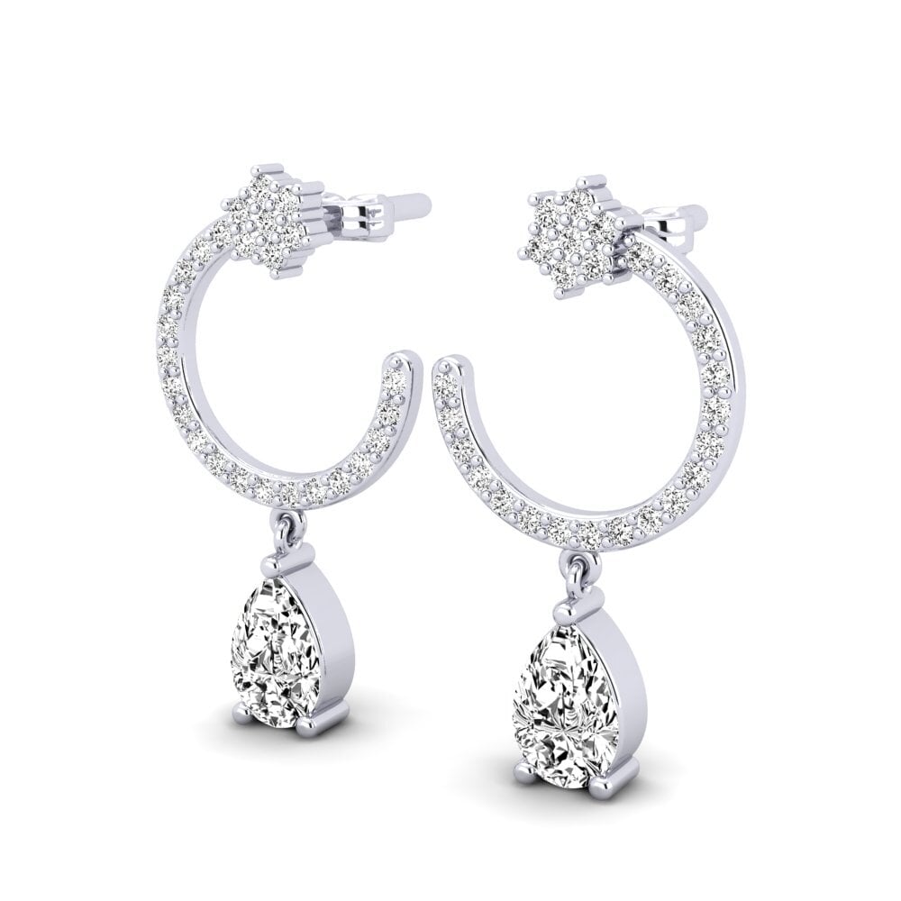 Pear Moissanite Women's Earring Basil
