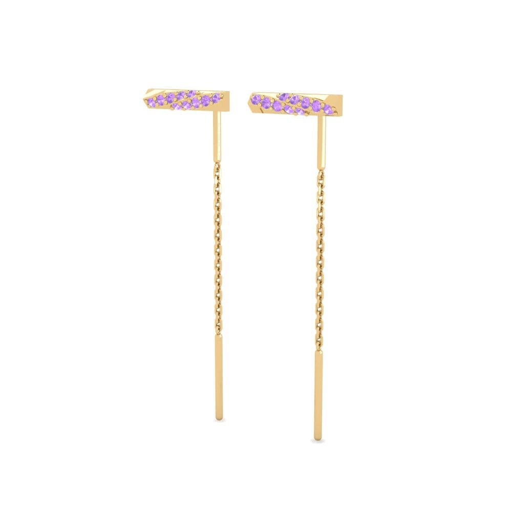 Amethyst Damen ohrring Basoke