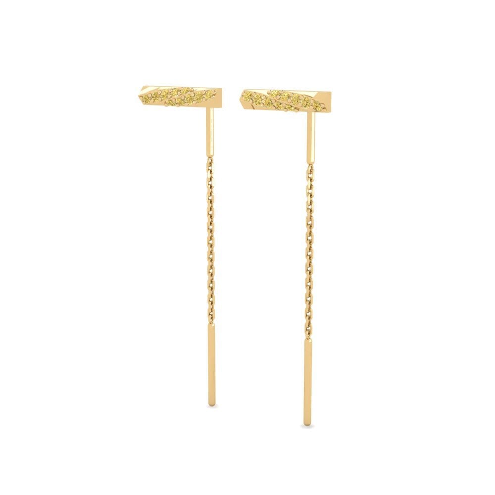 Yellow Diamond Women's Earring Basoke
