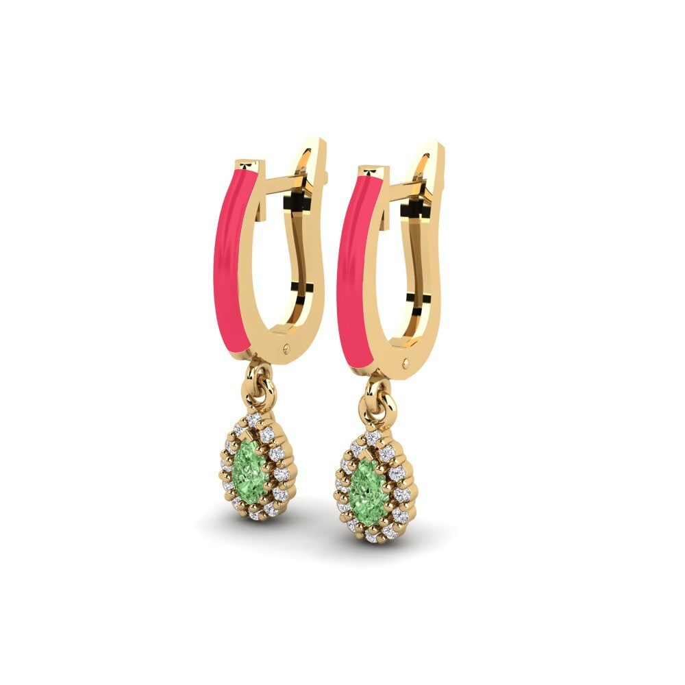 Diamante Verde Brincos Feminino Bathurst