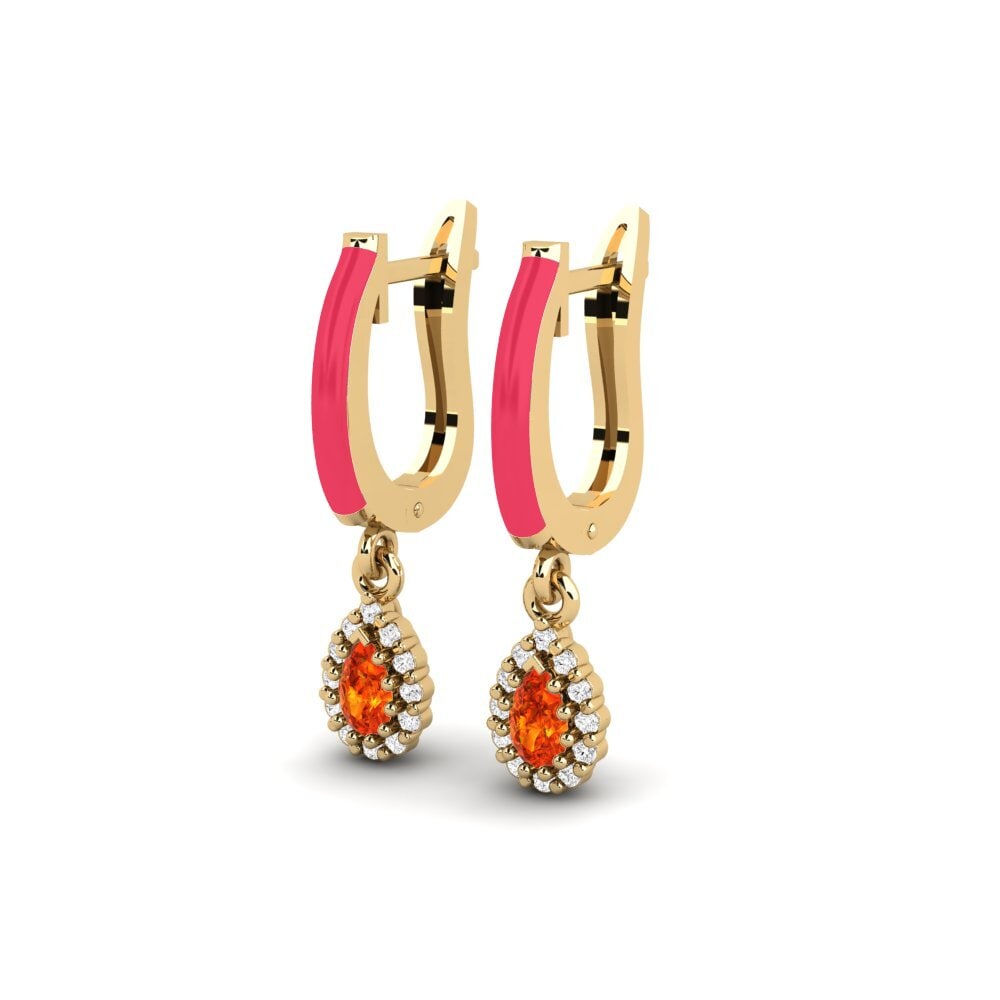 Orange Sapphire Women's Earring Bathurst