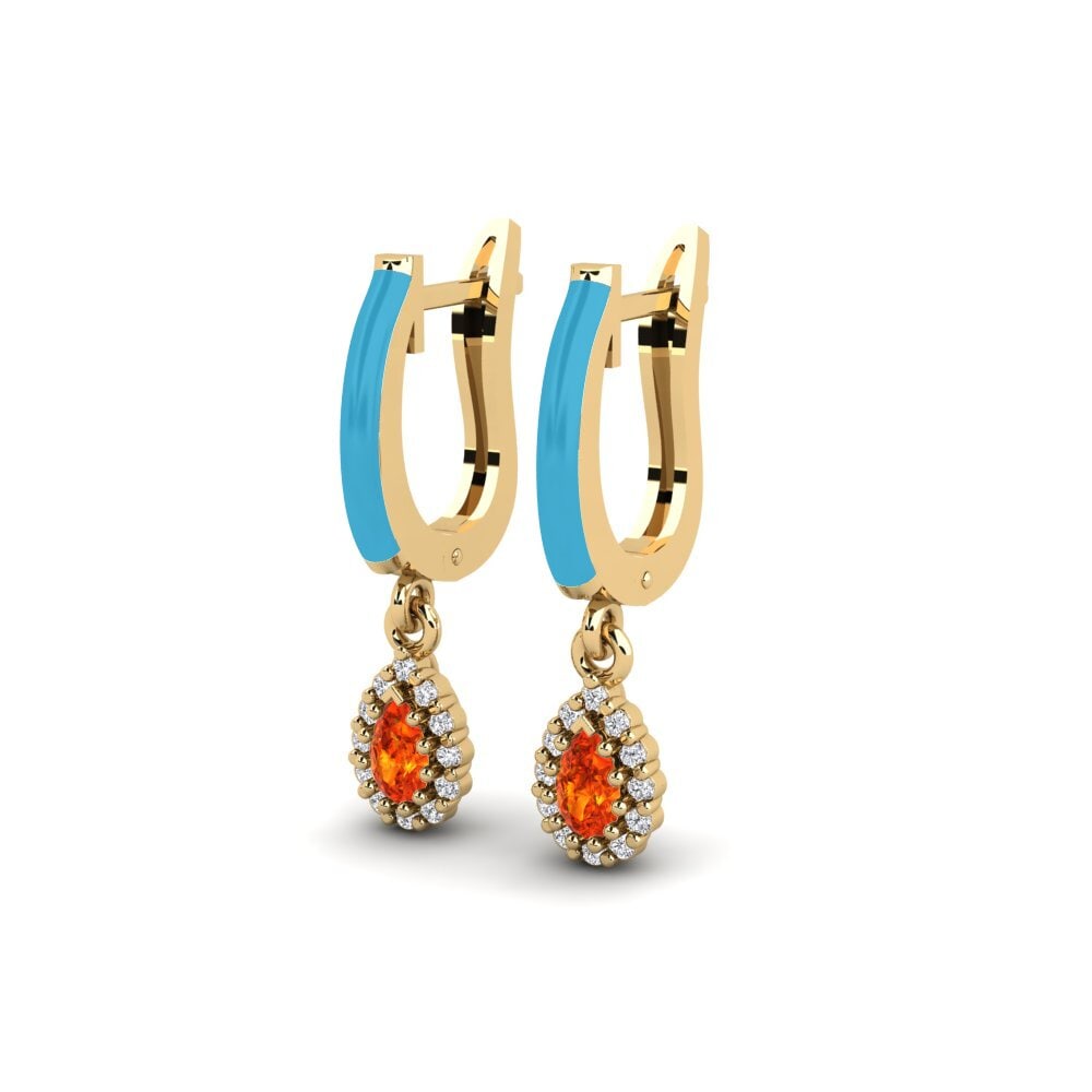 Orange Sapphire Women's Earring Bathurst