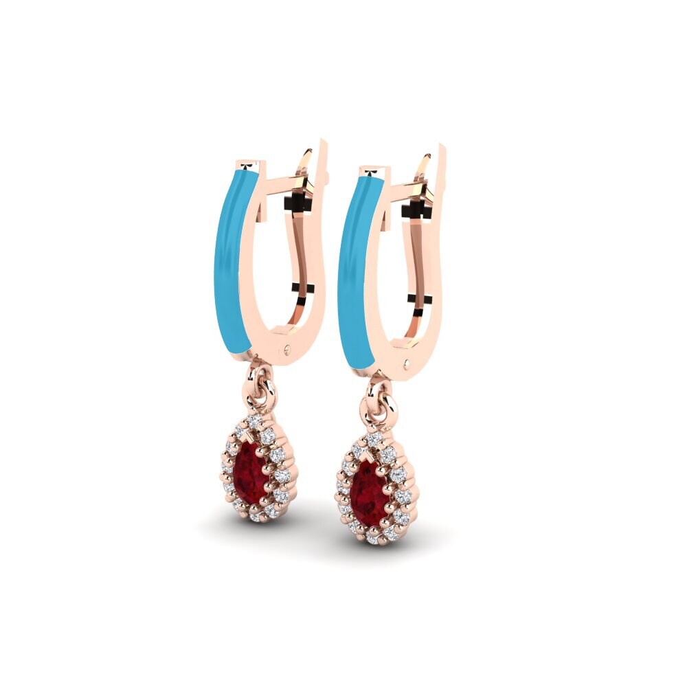 14k Oro Rosa Pendiente de mujer Bathurst