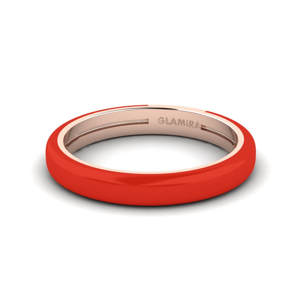 Rotgold 375 Ring Bavegels - C