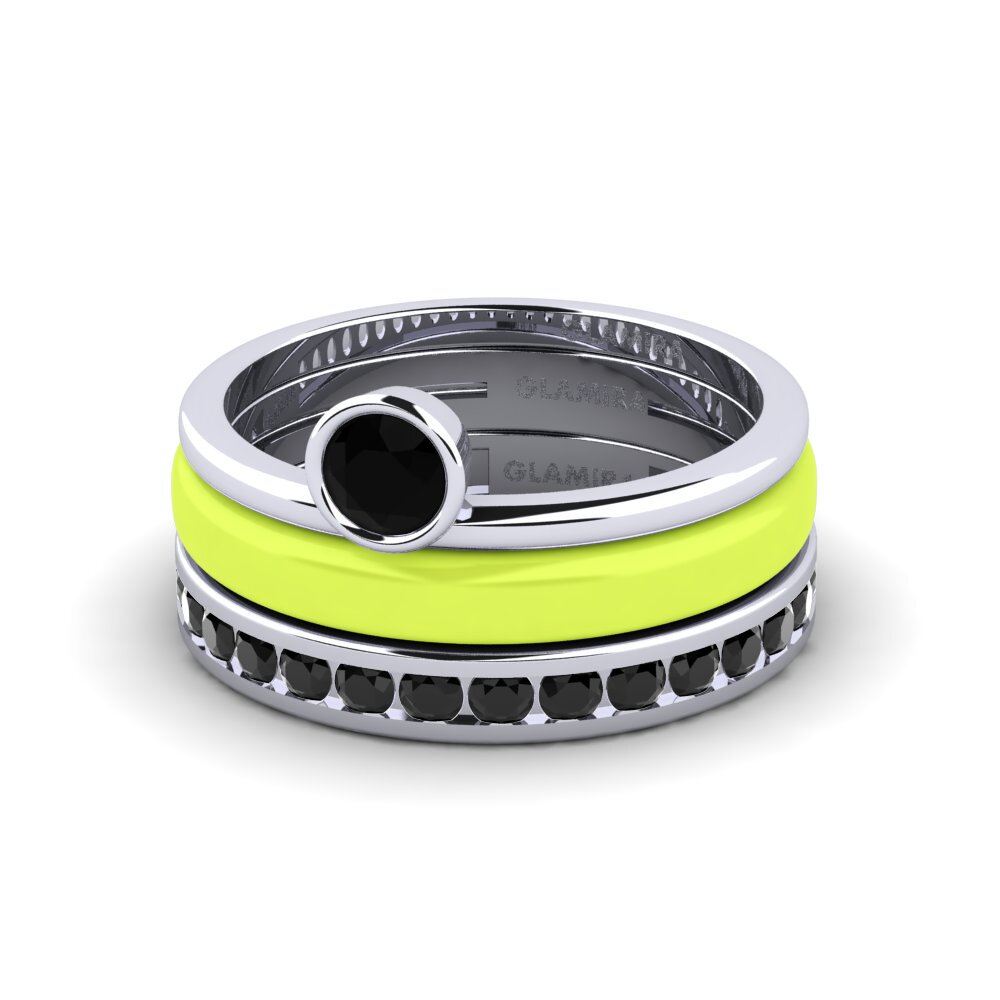 Schwarzer Saphir Ring Bavegels - E