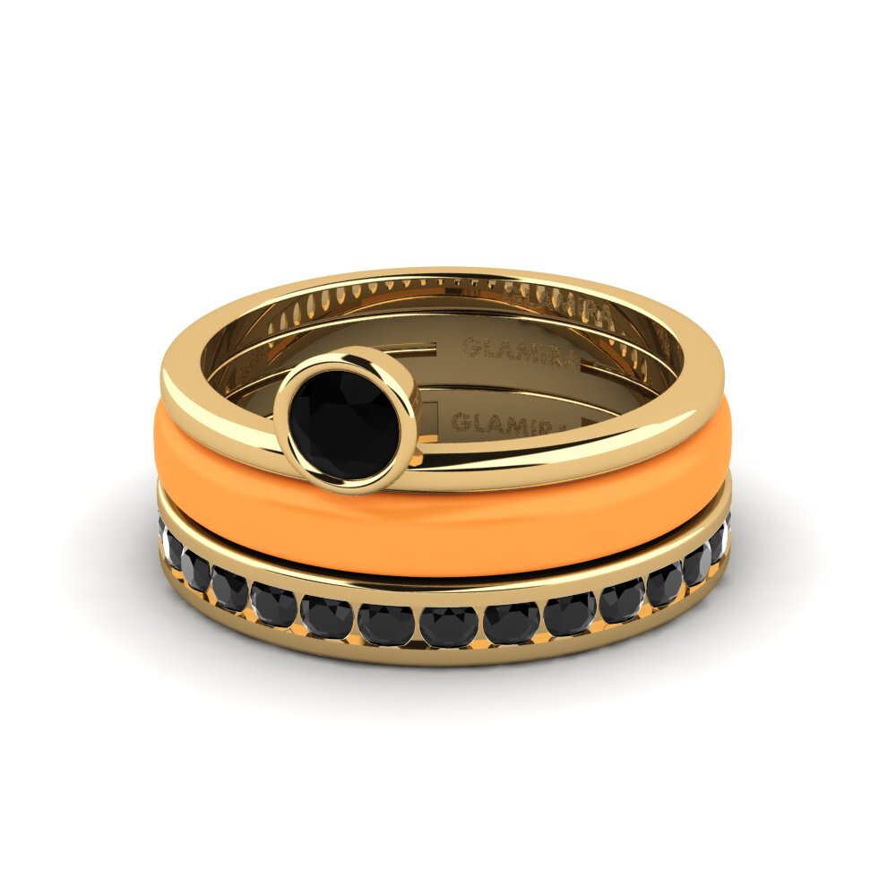 Gelbgold 585 Ring Bavegels - E