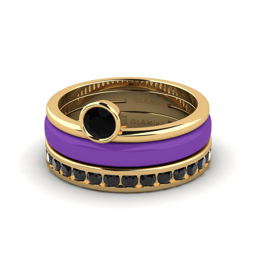 Gelbgold 375 Ring Bavegels - E
