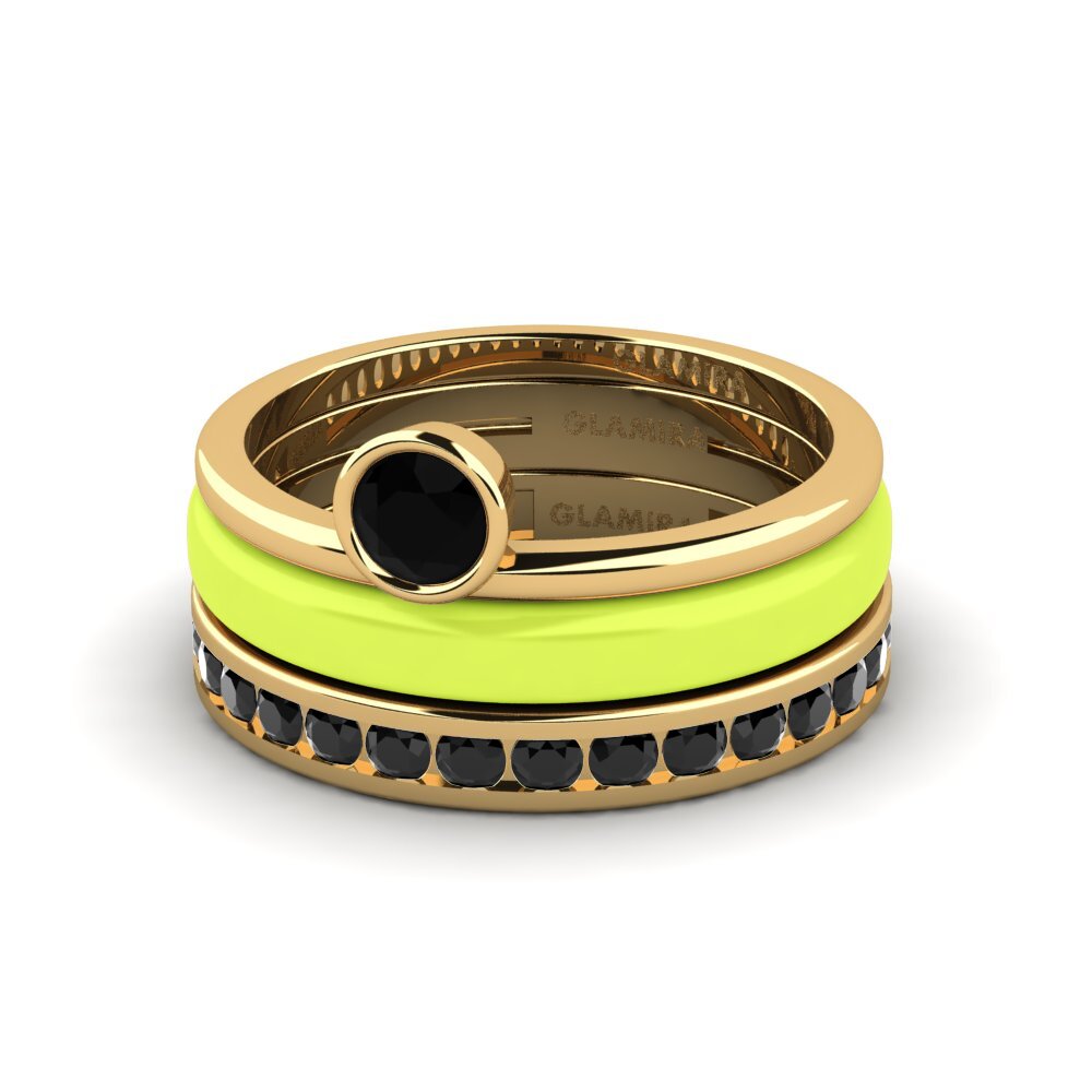 Gelbgold 585 Ring Bavegels - E