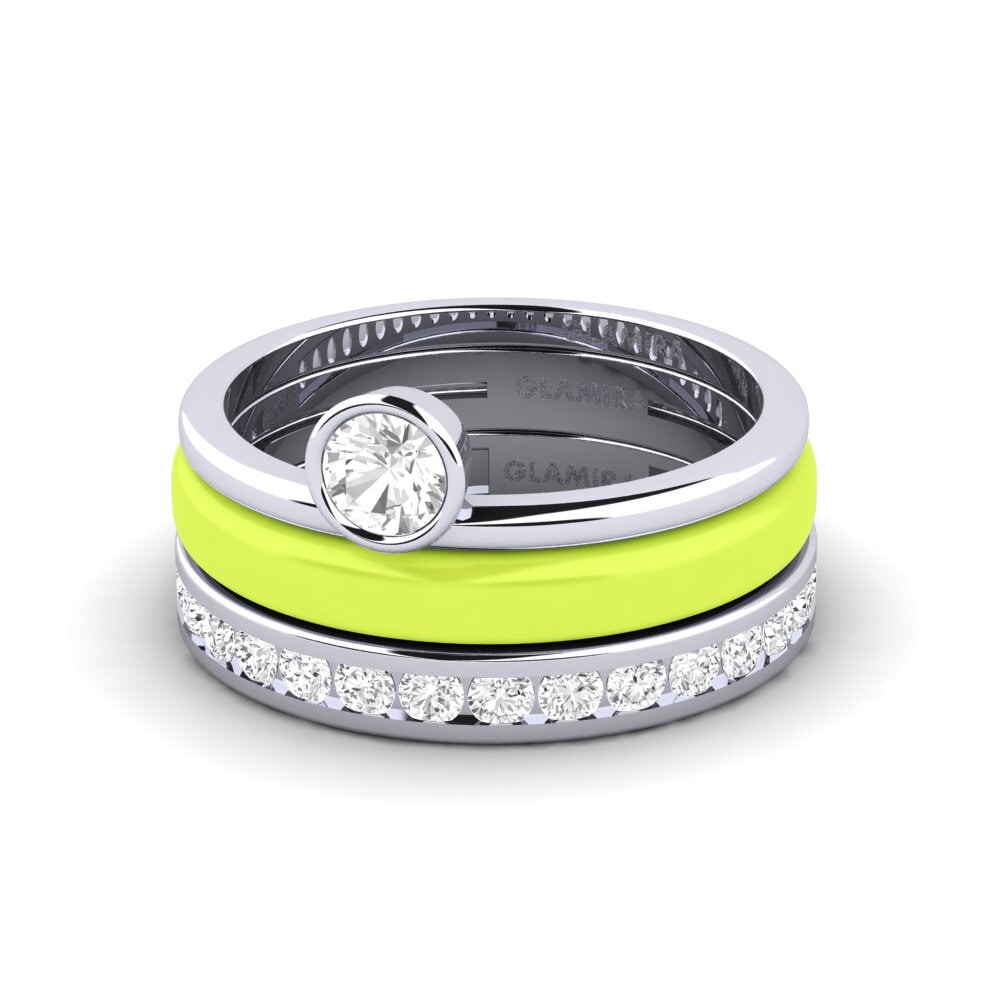 Weißer Saphir Ring Bavegels - E