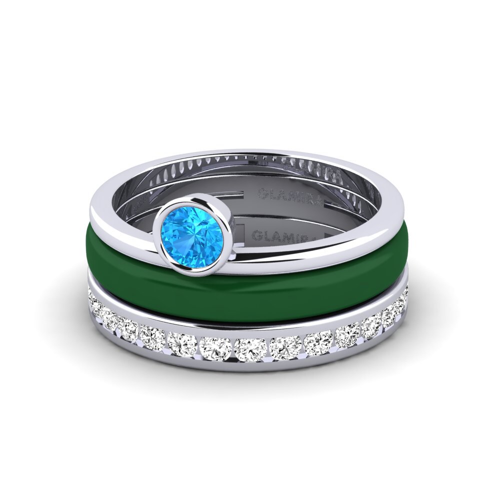 Blauer Topas Ring Bavegels - E
