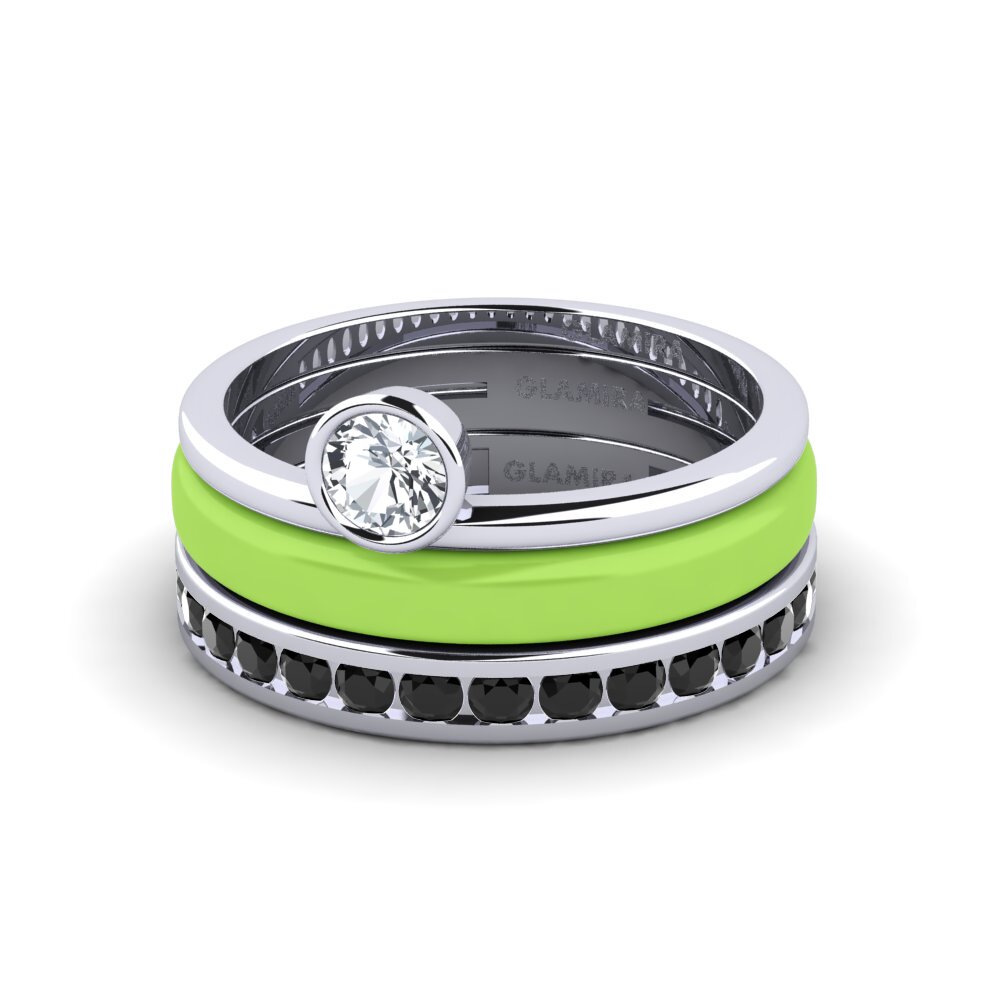 Weißer Zirkon Ring Bavegels - E