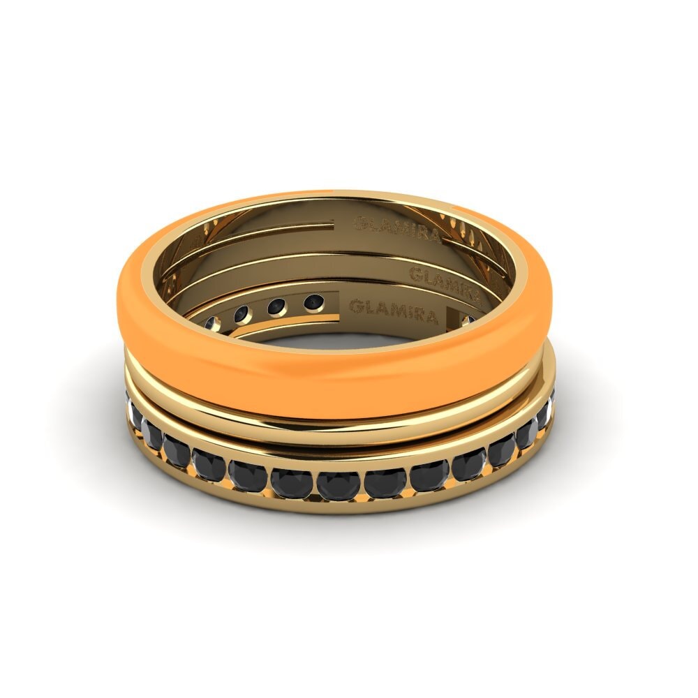 Schwarzer Saphir Ring Bavegels - F