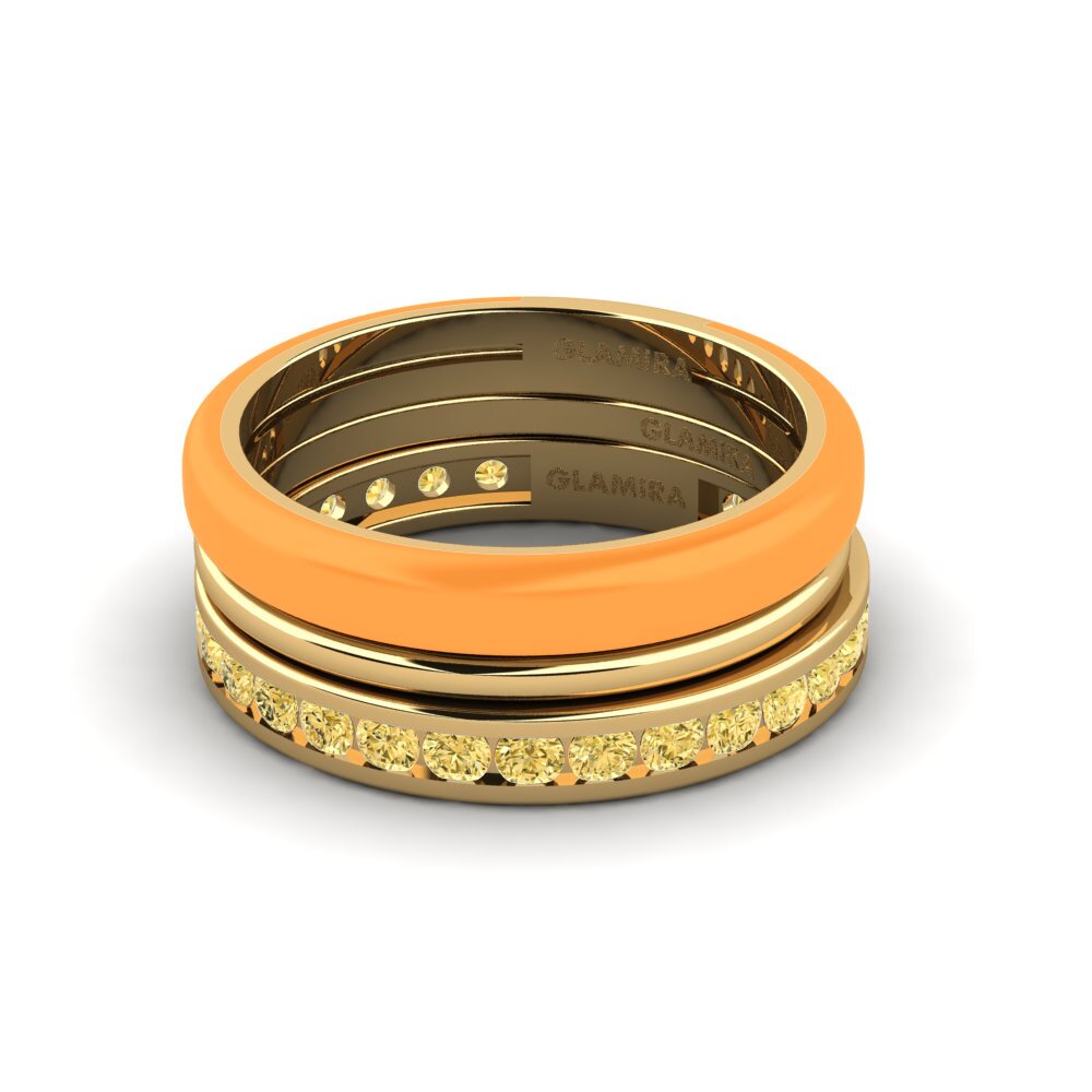 Gelber Diamant Ring Bavegels - F