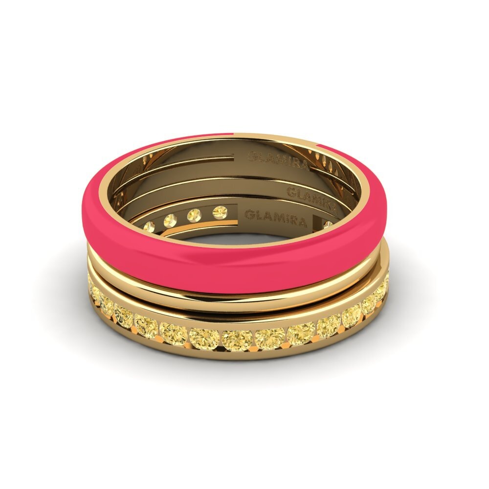 Gelber Diamant Ring Bavegels - F