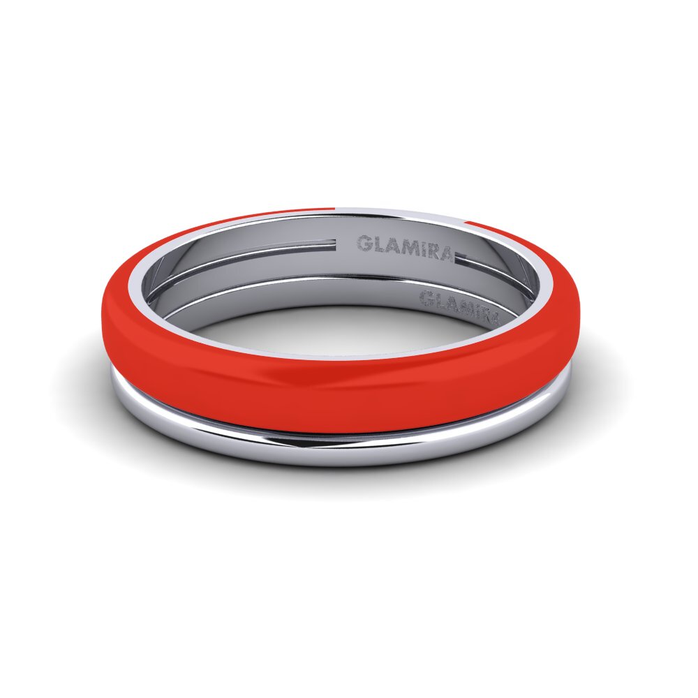 Weiß-Silber Ring Bavegels - G