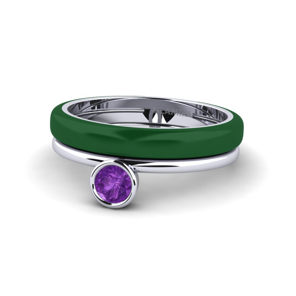 950 Platin Ring Bavegels - H
