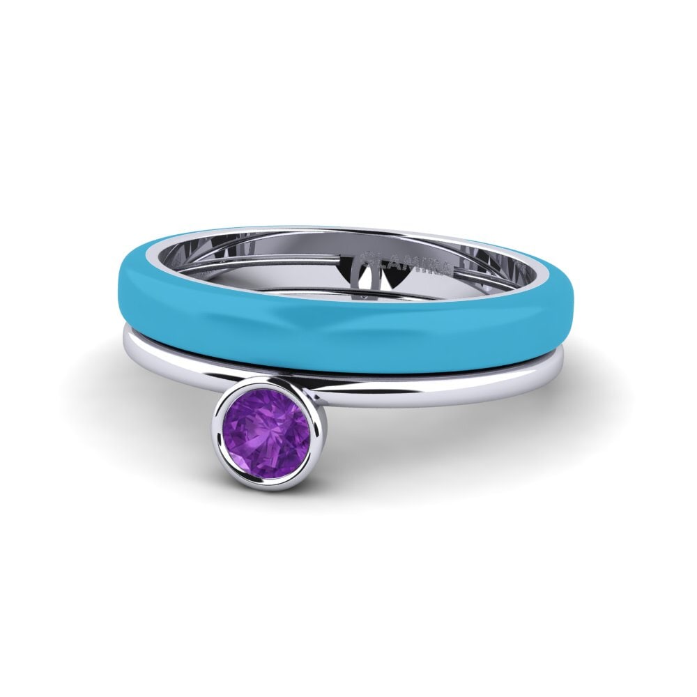 950 Platin Ring Bavegels - H