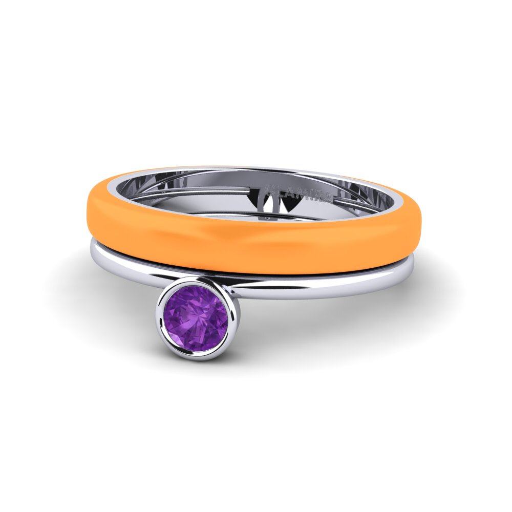 Weiß-Silber Ring Bavegels - H