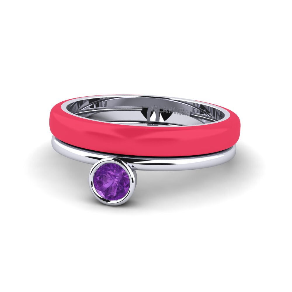 Weiß-Silber Ring Bavegels - H