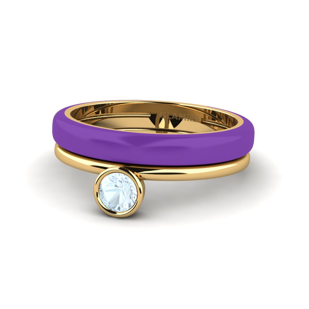 Aquamarin Ring Bavegels - H