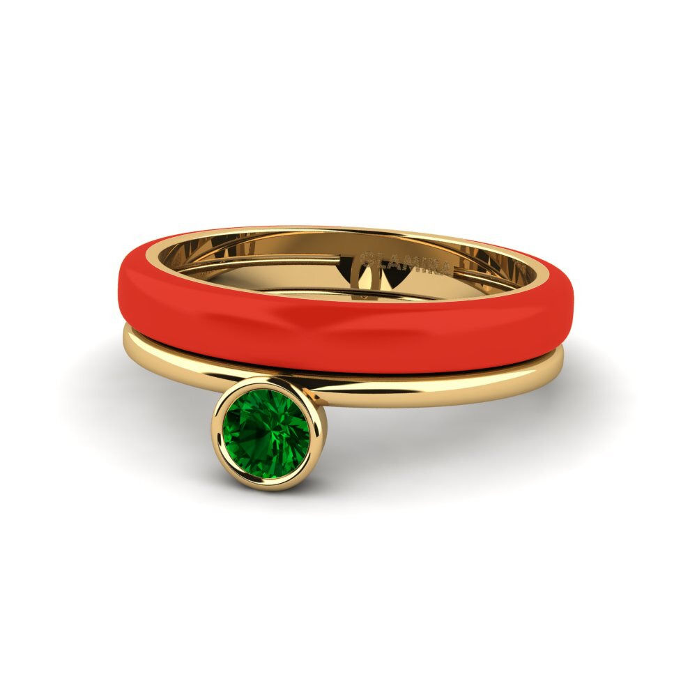 Grüner Zirkonia Ring Bavegels - H