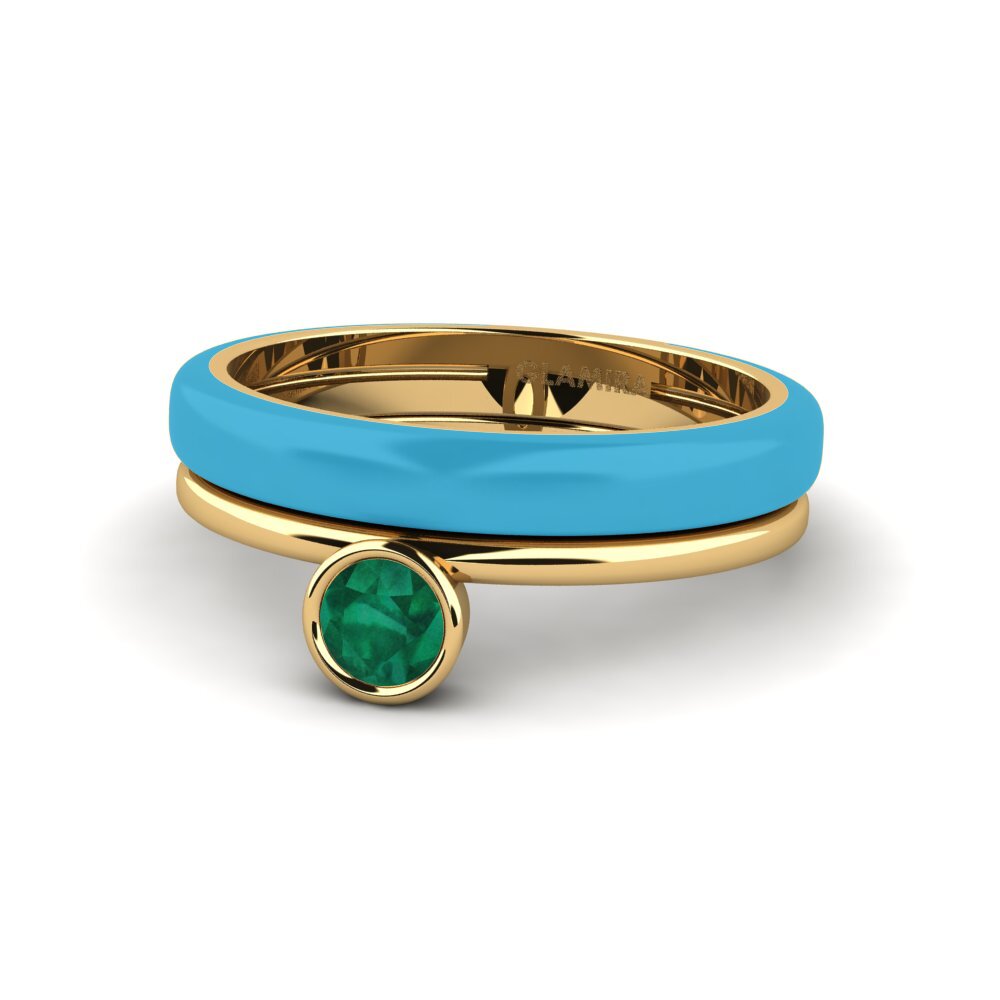 Smaragd Ring Bavegels - H