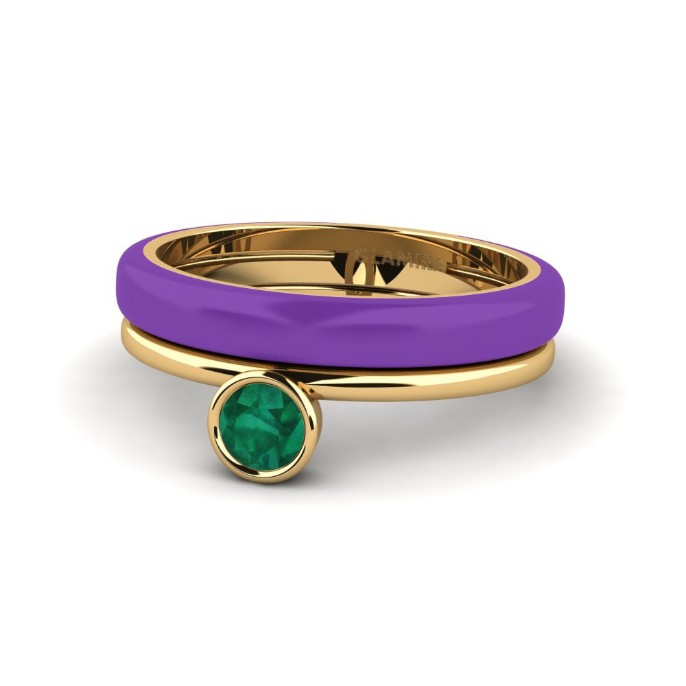 Smaragd Ring Bavegels - H